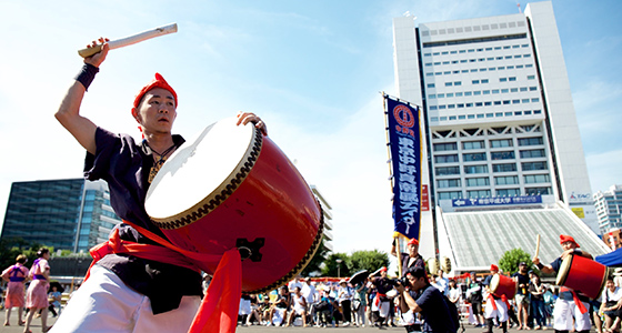 中野サンプラザ前でのイベント